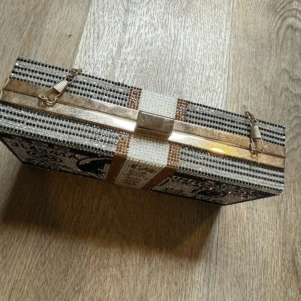 Creative Fashion New Money‎ Clutch Rhinestone Purse 10000 Dollars Stack Bags